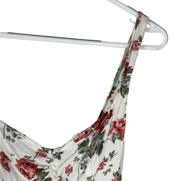 Reformation Fairfax Print Sundress, Mini Dress Size 8 Floral White Red Green - Picture 4 of 13